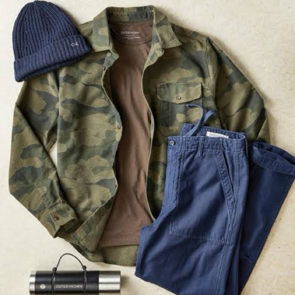 Outerknown Terra Nova Moleskin Shirt, Camo - Picture 3 of 5